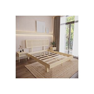 Lilyum Hazeranlı Model Masif Ahşap Karyola - Vernikli 100x200 cm