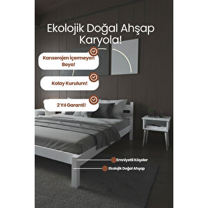 Letto Masif Ahşap Karyola 120x200 cm