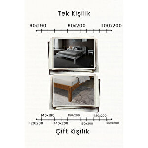 Letto Masif Ahşap Karyola 120x200 cm