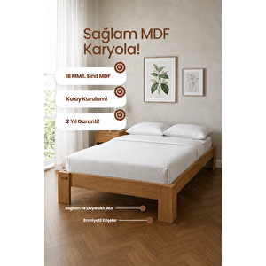 Stillo   Başlıksız Çift Kişilik Mdf Karyola 200x200 cm