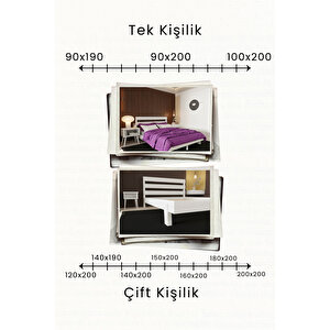 Natura New Masif Çam Karyola Ve 2 Adet Komodin Seti 180x200 cm