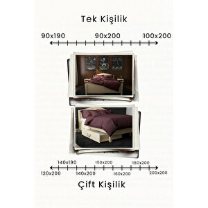 Milano Masif Çam 2 Çekmeceli Karyola Ve 2 Adet Komodin Seti - Vernikli 180x200 cm