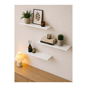 Nest 3 Raflı Gizli Monte Uçan Raf 50*15 Cm