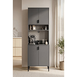 Harmony Mini 4 Kapaklı Kahve Köşesi, Stüdyo Mutfak 64x190x44 Cm Beyaz – Modern Tasarım