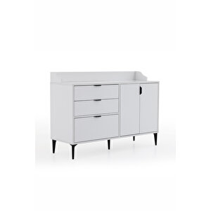 Harmony Maxi 2 Çekmeceli 3 Kapaklı Kahve Köşesi 128x91x44 Cm Antrasit - Modern Tasarım