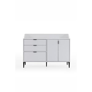 Harmony Maxi 2 Çekmeceli 3 Kapaklı Kahve Köşesi 128x91x44 Cm Antrasit - Modern Tasarım