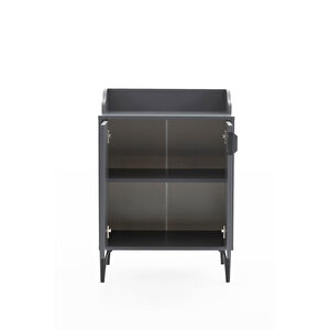 Harmony Mini 2 Kapaklı Kahve Köşesi, Stüdyo Mutfak 64x91x44 Cm Antrasit – Modern Tasarım