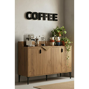 Harmony Maxi 4 Kapaklı Kahve Köşesi, Stüdyo Mutfak 128x91x44 Cm Antrasit – Modern Tasarım