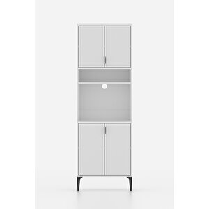Harmony Mini 4 Kapaklı Kahve Köşesi, Stüdyo Mutfak 64x190x44 Cm Beyaz – Modern Tasarım