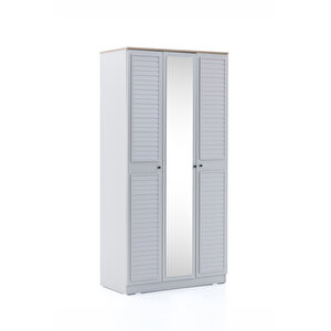 Taiga 3 Kapaklı Gardırop Y:209 G:103 D:52 / Buz Gri
