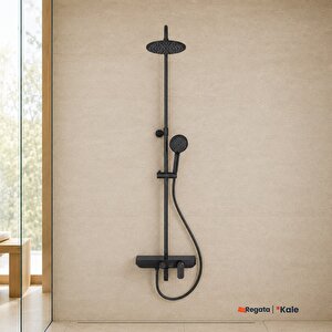 Rain Raflı Siyah 3 Fonksiyonlu Duş Barı
