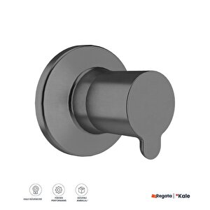D100 Mat Gri Ankastre 90° Stop Valf