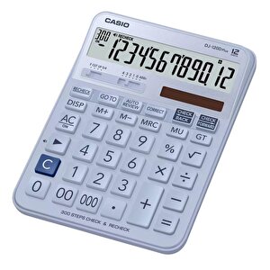 Casio Dj-120d Plus Açık Mavi İşlem Kontrollü 12 Hane Masa Üstü Hesap Makinesi