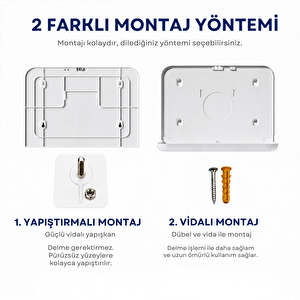Yarım Katlı Klozet Kapak Örtüsü Dispenseri Beyaz Abs Plastik Kilitli 40x28x4,5 Cm