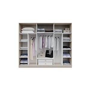 Adra Grey 6 Kapılı Gardırop