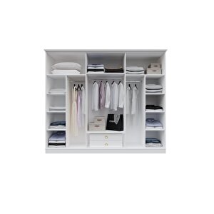 Bond White 6 Kapılı Gardırop