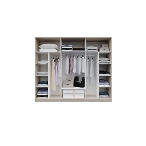Penta Beige 6 Kapılı Gardırop