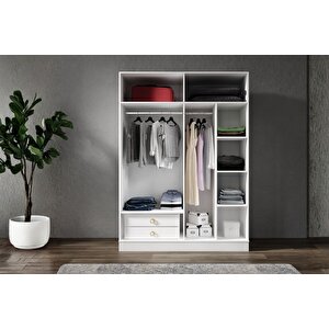 Lesse 4 Kapılı Aynalı Gardırop