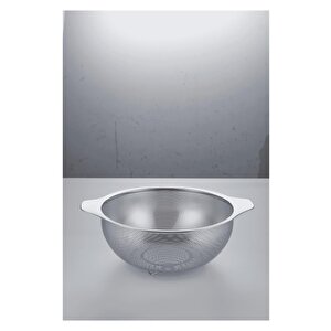 Oms 7504 Perla %100 Paslanmaz Çelik Ince Delikli Süzgeç 22 Cm Silver
