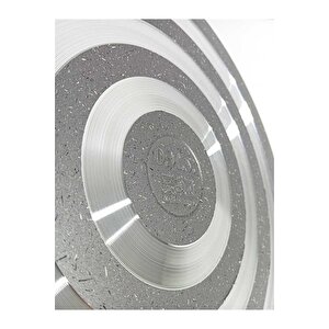 Collection 2 Parça Biogranit 40x9,5 Cm - 10,5 Litre Basık Tencere ( 3312 - Gri )
