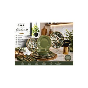 Ginkgo 24 Parça Premium Kalite Porselen Yemek Takımı Gold ( 11107 )