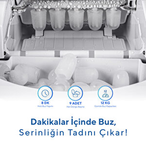 Taşınabilir Otomatik Buz Makinesi Him-02