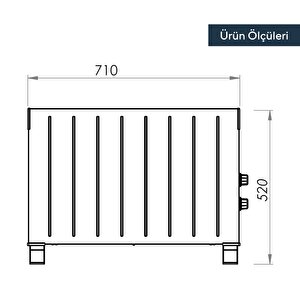 Beyaz Fanlı Konvektör Isıtıcı 2500w Hc-2952