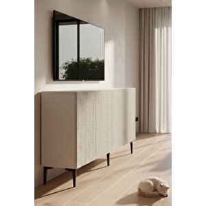 Ka1513bt - Gradi̇shte Konsol ,tv Sehpasi , Çok Amaçli Dolap, Kahve Köşesi̇ 150 Cm Beyaz-traverten Beyaz-Traverten Mermer