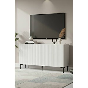 Ka1513b - Gradi̇shte Konsol ,tv Sehpasi , Çok Amaçli Dolap, Kahve Köşesi̇ 150 Cm Beyaz Beyaz 05