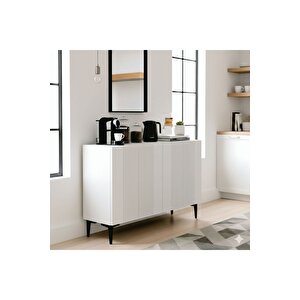 Ka1203b - Tarçin Konsol, Tv Sehpasi, Çok Amaçli Dolap Ve Kahve Köşesi̇ Beyaz 120cm Beyaz