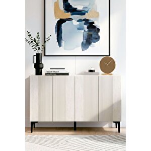Ka1203bt - Tarçin Konsol, Tv Sehpasi, Çok Amaçli Dolap Ve Kahve Köşesi̇ Beyaz-traverten 120cm Beyaz-Traverten Mermer