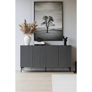 Ka1513a - Gradi̇shte Konsol ,tv Sehpasi , Çok Amaçli Dolap, Kahve Köşesi̇ 150 Cm Antrasi̇t Antrasit 05