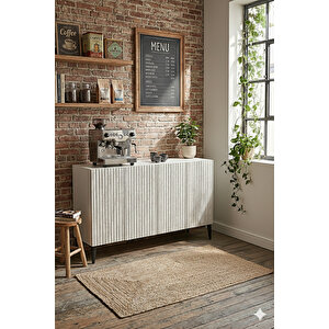Ka1214bt - Gradi̇shte Konsol ,tv Sehpasi , Çok Amaçli Dolap, Kahve Köşesi̇ 120 Cm Beyaz-traverten Beyaz-Traverten Mermer