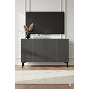 Ka1299a - Di̇dema Konsol, Tv Sehpasi, Çok Amaçli Dolap Ve Kahve Köşesi̇ 120cm Antrasi̇t 64081
