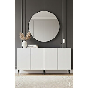 Ka1599b - Di̇dema Konsol, Tv Sehpasi, Çok Amaçli Dolap Ve Kahve Köşesi̇ 150cm Beyaz 64081