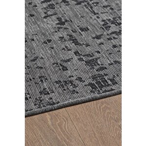 Antrasit Şönil Kilim Kaymaz Taban Yıkanabilir Salon Halısı Mutfak Yolluk Koridor Halısı 80x100 cm