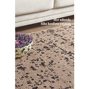 Bej Şönil Kilim Kaymaz Taban Yıkanabilir Salon Halısı Mutfak Yolluk Koridor Halısı 100x250 cm