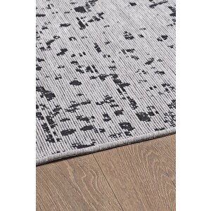 Gri Şönil Kilim Kaymaz Taban Yıkanabilir Salon Halısı Mutfak Yolluk Koridor Halısı 120x400 cm