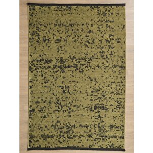 Yeşil Şönil Kilim Kaymaz Taban Yıkanabilir Salon Halısı Mutfak Yolluk Koridor Halısı 100x350 cm