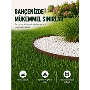 Esnek Pvc Çim Ayırıcı, Bahçe Peyzaj Düzenleyici, ( 25 Metre Kahverengi ) Çim Sınırlayıcı Esnek Plastik ,taş, Toprak Ayraç Bariyer Peyzaj Bordürü