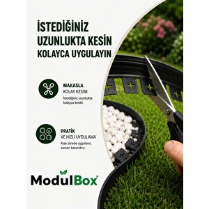 Esnek Pvc Çim Ayırıcı, Bahçe Peyzaj Düzenleyici, ( 15 Metre Siyah ) Çim Sınırlayıcı Esnek Plastik ,taş, Toprak Ayraç Bariyer Peyzaj Bordürü
