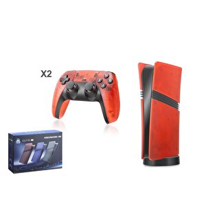 Gs5 Ultra Retro Oyun Konsolu Ps2, Psp, Ps1 128 Gb Çift Gamepad Kırmızı Renk