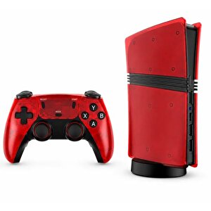 Gs5 Ultra Retro Oyun Konsolu Ps2, Psp, Ps1 128 Gb Çift Gamepad Kırmızı Renk
