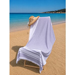 100x180 Cm Büyük Boy Renkli Unisex Plaj Havlusu Baveno Desen001