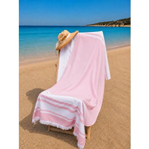 100x180 Cm Büyük Boy Renkli Unisex Plaj Havlusu Baveno Desen002