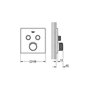 Grohtherm Smartcontrol Gizli Montajlı 2 Valfli Emniyetli Mikser - 29124da0