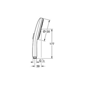 Rainshower Aqua El Duşu 3 Akışlı Krom+siyah – 101676ki00