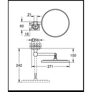 Allure Makyaj Ve Tıraş Aynası, Fırçalı Bakır 40967dl1