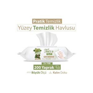 Turco Doğadan Pratik Temizlik Turco Doğadan Pratik Yüzey Temizlik Havlusu 2x100 (200 Yaprak)