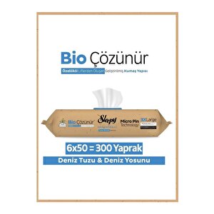Bio Çözünür Yüzey Temizlik Havlusu&mendili Deniz Tuzu&yosun 6x50 (300 Yaprak)
